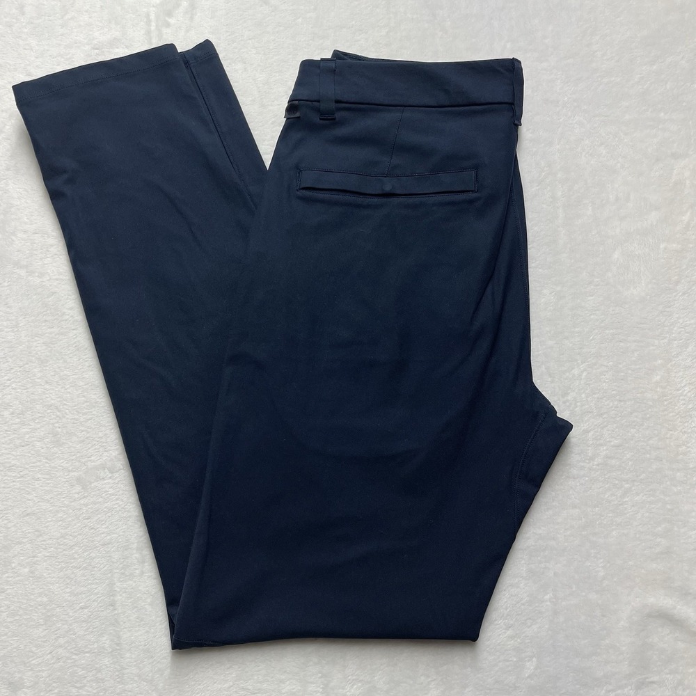 Lululemon Commission Pants Men's 30 Navy Blue Chino Slim Warpstreme Golf Travel